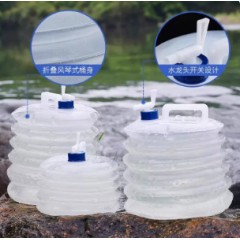 折叠水桶户外可伸缩压缩水桶旅行蓄装储车载水桶便携储水桶水龙头