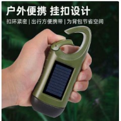 手电筒手摇发电小便携战备户外应急防灾多功太阳能充电宝强光照明
