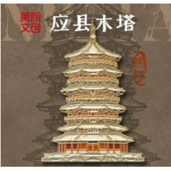 美院文创山西晋祠水镜台应县木塔冰箱贴城市旅游纪念礼物礼品伴手礼